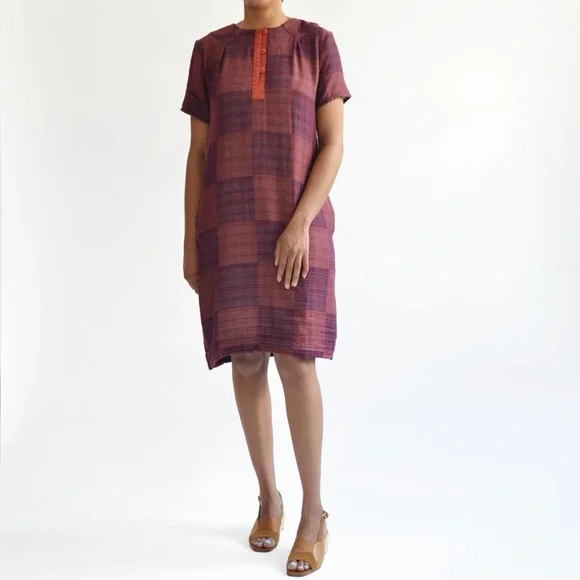 Ace & Jig Billie Jean dress in carberet size xs 100% cotton